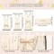 3 Pcs Easter Bunny Wooden Signs with Rope Bow and Base Bunny Shaped Freestanding Centerpiece Signs Rabbit Wood Easter Bunnies Bunny Table Decor for Party Office Home Tabletop Gift, 3 Sizes